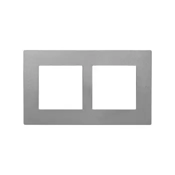 2705620-063 Рамка универсальная, 2 поста, (+суппорт, +шестигранник), 100*171мм, IP44, IK07, Scudo, серый Simon 27
