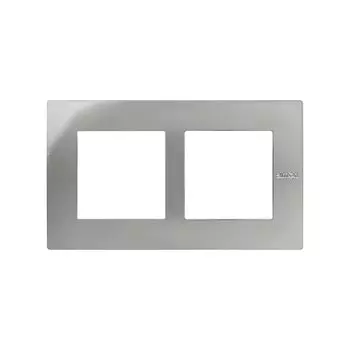 2705620-124 Рамка универсальная, 2 поста, (+суппорт, +шестигранник), 100*171мм, IP44, IK07, Scudo, хром Simon 27