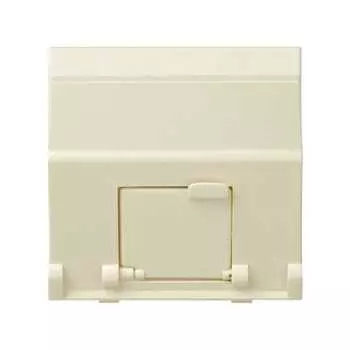 27081-32 Адаптер со шторками на 1 коннектор AMP (UTP, FTP), SYSTYMAX (RJ12, UTP), широкий модуль, Simon 27, слонов