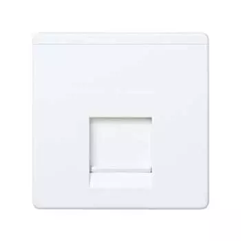 27087-35 Адаптер со шторками на 1 коннектор AMP (UTP, FTP, RJ12), широкий модуль, Simon 27, белый