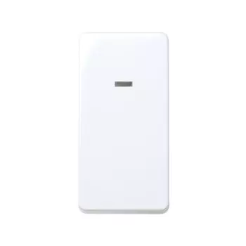 27102-64 Выключатель однополюсный с контрольной подсветкой, 10А 250В, узкий модуль, Simon 27, белый