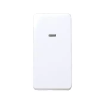 27104-64 Выключатель однополюсный с подсветкой, 10А 250В, узкий модуль, Simon 27, белый