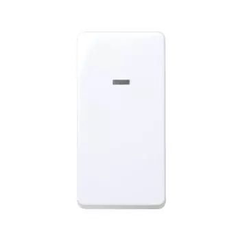 27204-64 Выключатель одноклавишный проходной с подсветкой, 10А 250В, узкий модуль, Simon 27, белый