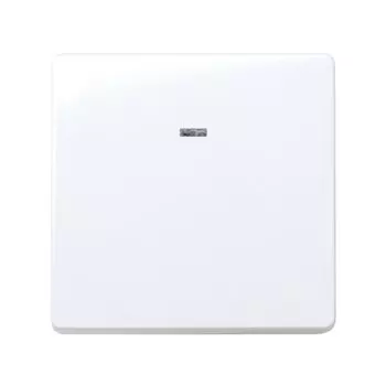 27254-65 Выключатель одноклавишный проходной с 3-х мест с подсветкой, 10А 250В, широкий модуль, Simon 27, белый