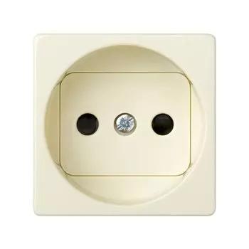 27431-62 Розетка двухполюсная без заземления, с защитными шторками, широкий модуль, Simon 27, слоновая кость