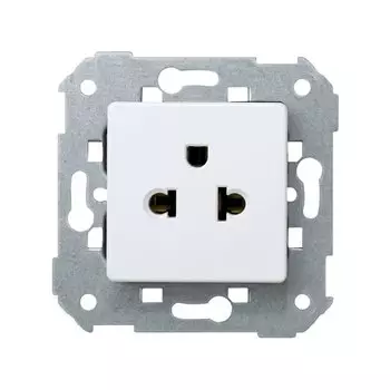 27439-35 Американо-европейская 2-х полюсная розетка, 15А/125В,16А/250В, винтовой, белый