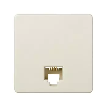 27480-32 Розетка телефонная RJ-11, 4 контакта, широкий модуль, Simon 27, слоновая кость