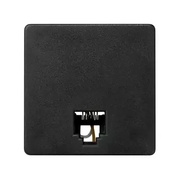 27481-38 Розетка телефонная RJ-12, 6 контактов, широкий модуль, Simon 27, графит