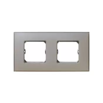 27772-65 Рамка декоративная, 2 поста, (+суппорт), Simon 27 Neos, Матовый, серый