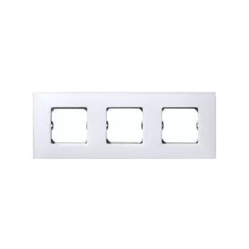 27773-60 Рамка декоративная, 3 поста, (+суппорт), Simon 27 Neos, Матовый, белоснежный