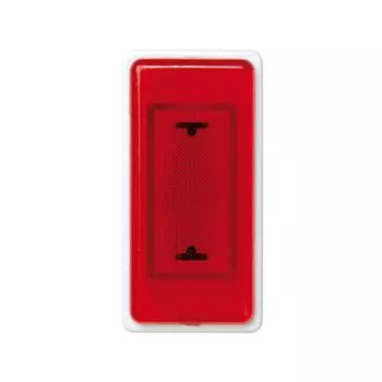 27810-34 Индикатор системы "ждите-входите", прозрачный красный рассеиватель, узкий модуль, Simon 27, белый