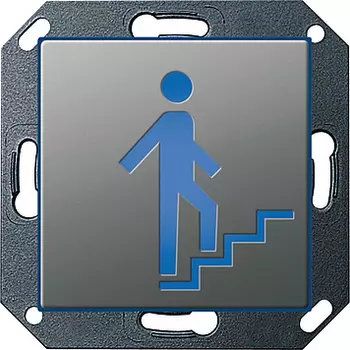 279520 Светодиодный указатель с пиктограммой "Лестница" Сталь Gira E22