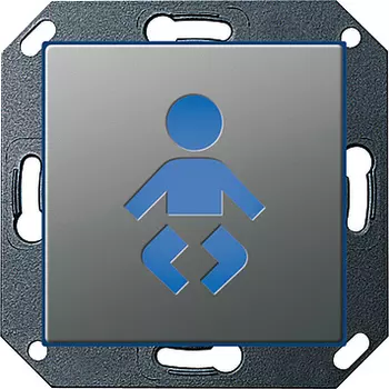 279620 Светодиодный указатель с пиктограммой "Детская комната" Сталь Gira E22