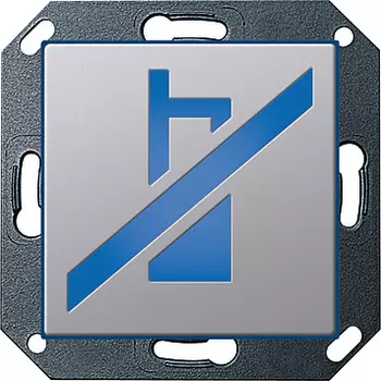 2800203 Светодиодный указатель с пиктограммой "Запрещено пользоваться мобильным телефоном" Алюминий Gira E22