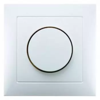 28198989 Поворотный диммер с накладкой и регулирующей кнопкой серия цвет: полярная белизна, с блеском S.1 Berker