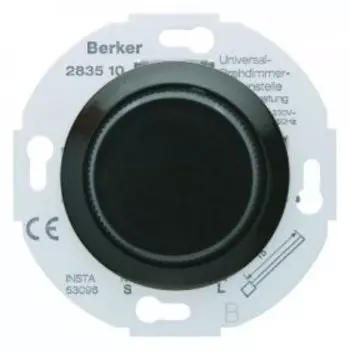 283511 Дополнительное устройство для универсального поворотного диммера с "Soft"-регулировкой, цвет: черный, с блеском серия 1930, Glasserie, Palazzo Berker
