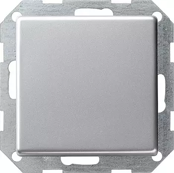 2851203 Клавишный выключатель с самовозвратом перекрестный вертикальный, с тыльной подсветкой Алюминий Gira E22