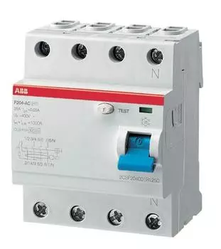 2CSF204001R3900 Выкл.диф.тока 4мод.F204 AC-100/0,3, ABB