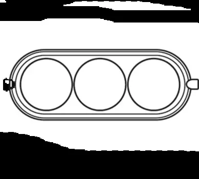 30823002 Рамка Garby накладная, 3-х местная, буковая, с выходом для труб, - натуральное дерево Fontini