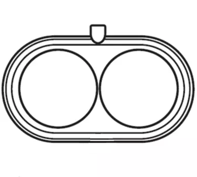 30832212 Рамка Garby накладная, 2-х местная, буковая,с выхю для труб,для горизонт уст., - старое дерево Fontini