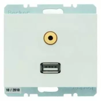 3315397009 BMO USB/3.5mm AUDIO K.1 цвет: полярная белезна Berker