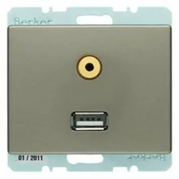 3315399011 BMO USB/3.5mm AUDIO AS цвет: светлая бронза Berker