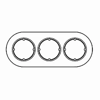 33803822 Рамка DO Walnut 3-постовая Fontini