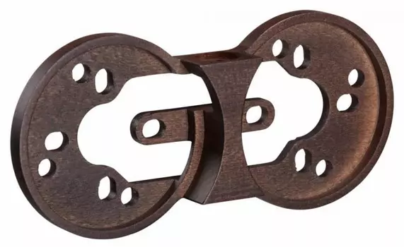 33812802 Do Рамка 2-ная узкая о/п, дерево махагон