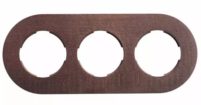 34803802 Рамка 3-ная, дерево махагон Fontini DO