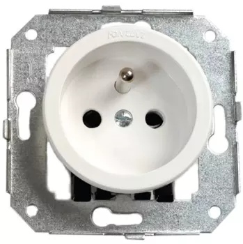 35208032 Розетка с зазем.контактом, коричневая Fontini