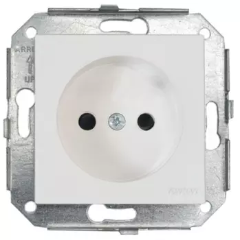 37209502 Розетка без зазем.контактов , металлик Fontini