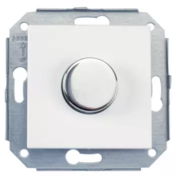 37310262 Кнопка, 10A-250V, хром/белый Fontini