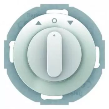 38112089 Жалюзийный поворотный выключатель с центральной панелью и вращающейся ручкой, R.1, цвет: полярная белизна Berker