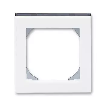 3901H-A05510 62 Рамка ABB Levit 55х55 для механизмов BJE Белый / Дымчатый чёрный 1-постовая 2CHH015510A4062