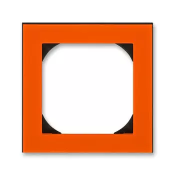 3901H-A05510 66 Рамка ABB Levit 55х55 для механизмов BJE Оранжевый / Дымчатый чёрный 1-постовая 2CHH015510A4066