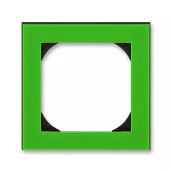 3901H-A05510 67 Рамка ABB Levit 55х55 для механизмов BJE Зелёный / Дымчатый чёрный 1-постовая 2CHH015510A4067