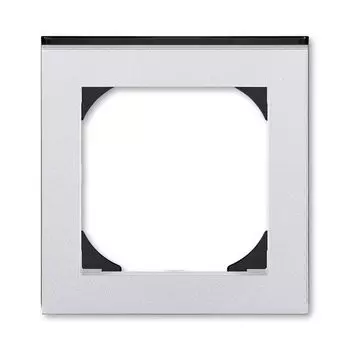 3901H-A05510 70 Рамка ABB Levit 55х55 для механизмов BJE Серебро / Дымчатый чёрный 1-постовая 2CHH015510A4070