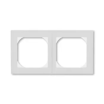 3901H-A05520 16 Рамка ABB Levit 55х55 для механизмов BJE Серый / Белый 2-постовая 2CHH015520A4016