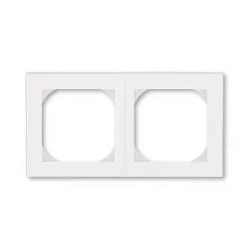 3901H-A05520 68 Рамка ABB Levit 55х55 для механизмов BJE Жемчуг / Ледяной 2-постовая 2CHH015520A4068