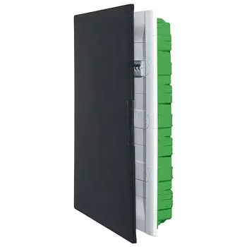 401708 Распределительный щиток Practibox? скрытого монтажа - IP 40 - IK 07 - 3 рейки - 54 модуля - с клеммиком заземления - прозрачная дверь Nedbox Legrand