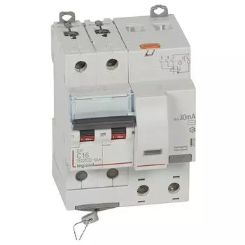 411158 Дифф.выключатель (УЗО) DX3 2П C16А 30MA-AC 4м, Legrand