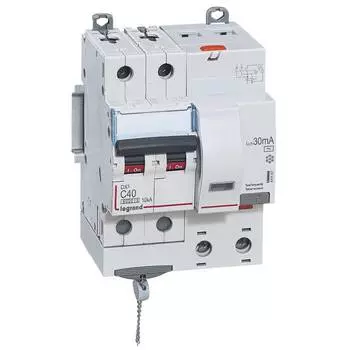 411162 Дифф.выключатель (УЗО) DX3 2П C40А 30MA-AC 4м, Legrand
