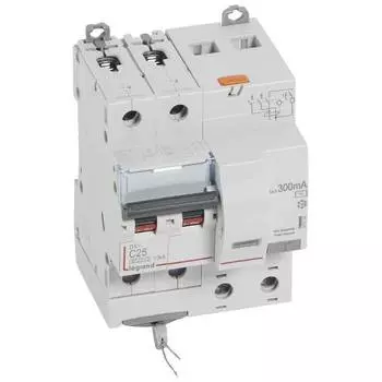 411174 Дифф.выключатель (УЗО) DX3 2П C25А 300MA-AC 4м, Legrand