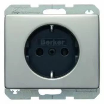 41140004 Штепсельная розетка SCHUKO цвет: нержавеющая сталь Arsys Berker