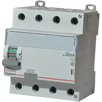 411715 Дифф.выключатель (УЗО) DX3 4П 80А AC 100мА N спр. Legrand