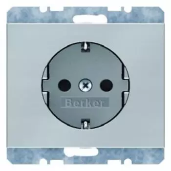 41357004 Штепсельная розетка SCHUKO цвет: нержавеющая сталь K.5 Berker