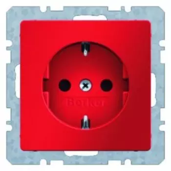 41436012 Штепсельная розетка SCHUKO цвет: красный, бархат, Q.1 Berker