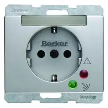 41529004 Штепсельная розетка SCHUKO с защитой от перенапряжения цвет: стальной, лак Arsys Berker