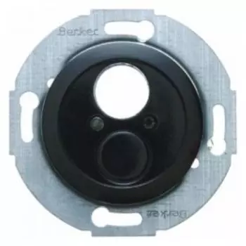 450821 Механизм для малого штекерного разъема с центральной панелью цвет: черный, с блеском серия 1930, Glasserie, Palazzo Berker