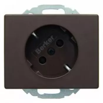 47280001 Штепсельная розетка SCHUKO 45° цвет: коричневый, с блеском Arsys Berker